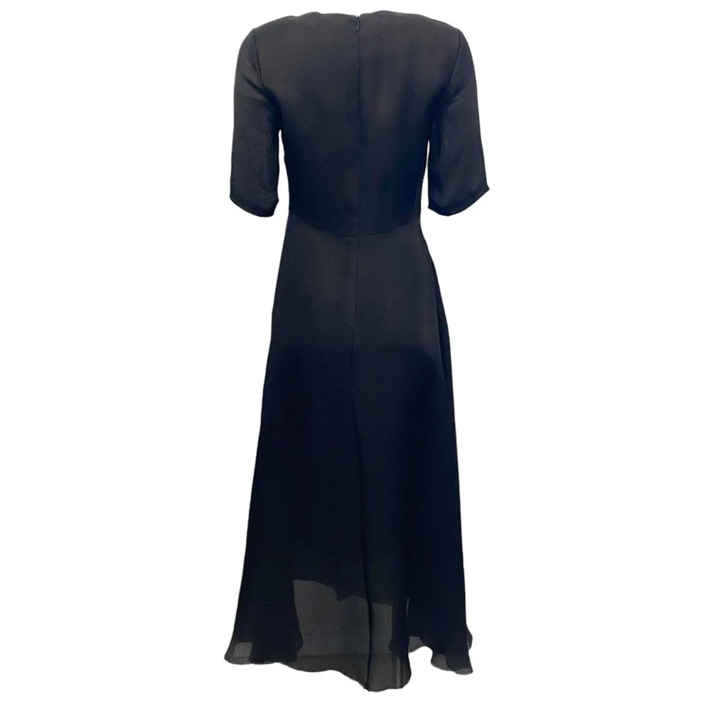 Partow Black Woven Silk Nadira Dress - Picture 3 of 4